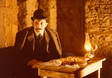 Михалис Яннатос на съемках фильма Т. Ангелопулоса «Александр Великий»