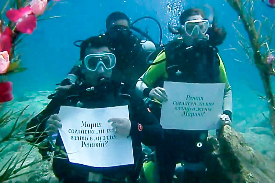 «Моя греческая свадьба»! Ренат и Мария (Саранск). Дайвинг-свадьба 