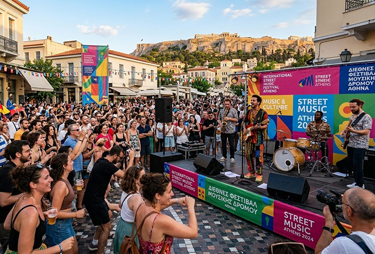 Международный фестиваль уличной музыки в Афинах 